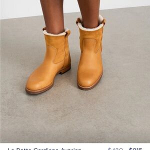 Alex Mill X La Botte Gardiane Avoriaz Sheepskin Boot Short Camel Ankle Booties